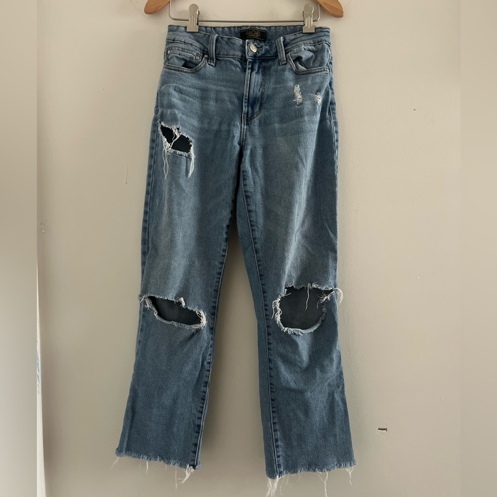 2000s Rachel Roy medium wash distressed ankle jeans Sz 2/26 can fit 0 nicely